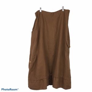 FLAX linen brown skirt